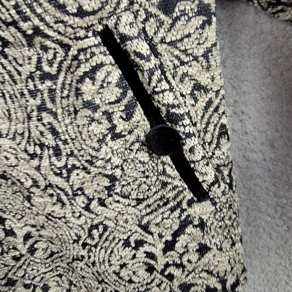 Coldwater Creek Jacket Blazer Womens L Jacquard Vintage Velvet Trim Regencycore - Picture 6 of 16